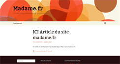 Desktop Screenshot of madame.fr